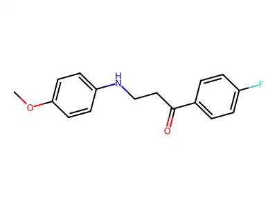 1-(4-Fluorophenyl)-3-(4-methoxyanilino)-1-propanone structure