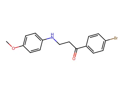 1-(4-Bromophenyl)-3-(4-methoxyanilino)-1-propanone structure