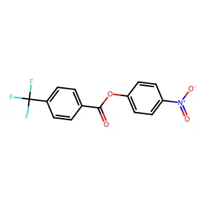 4-Trifluoromethylbenzoic acid, 4-nitrophenyl ester structure