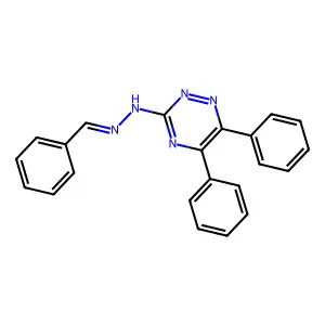 N-(benzylideneamino)-5,6-diphenyl-1,2,4-triazin-3-amine structure