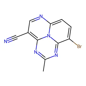 9-Bromo-2-methyl-1,3,6,9b-tetraazaphenalene-4-carbonitrile structure