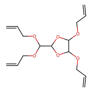 1,3-Dioxolane, 4,5-diallyloxy-2-(diallyloxymethyl)- structure