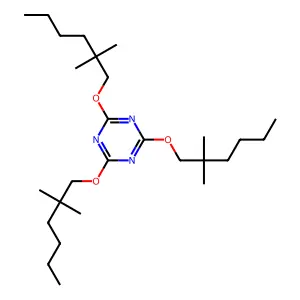 2,4,6-Tris(2,2-dimethylhexoxy)-1,3,5-triazine structure