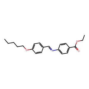Ethyl p-(p-pentyloxybenzylidene)aminobenzoate structure