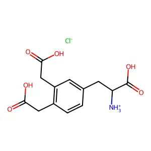 3,4-Bis(carboxymethyl)phenylalanine--hydrogen chloride (1/1) structure