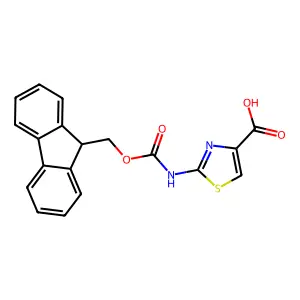 2-({[(9H-Fluoren-9-YL)methoxy]carbonyl}amino)-1,3-thiazole-4-carboxylic acid structure