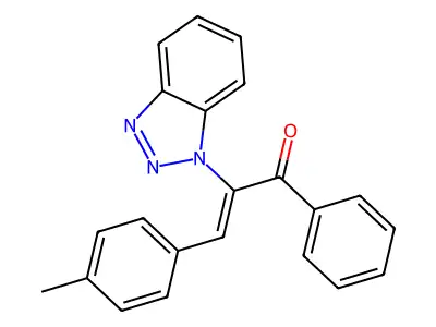 2-(Benzotriazol-1-yl)-1-phenyl-3-(p-tolyl)prop-2-en-1-one structure