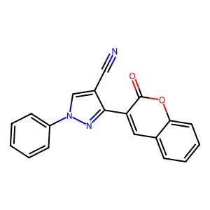 3-(2-Oxo-2H-chromen-3-yl)-1-phenyl-1H-pyrazole-4-carbonitrile structure