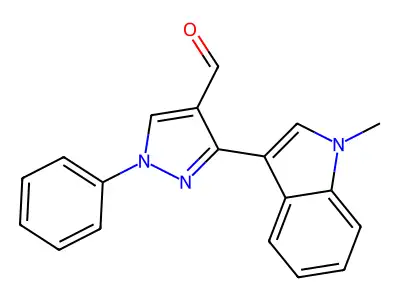 3-(1-Methylindol-3-yl)-1-phenylpyrazole-4-carbaldehyde structure