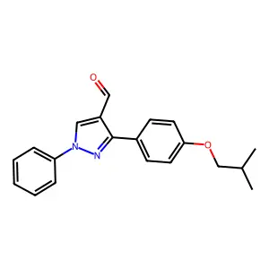 3-[4-(2-methylpropoxy)phenyl]-1-phenyl-1H-pyrazole-4-carbaldehyde structure