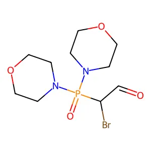 [Bis(morpholin-4-yl)phosphoryl](bromo)acetaldehyde structure