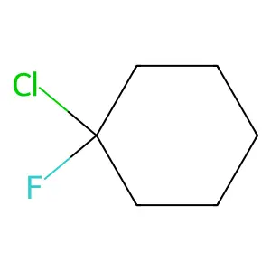 1-Chloro-1-fluorocyclohexane structure