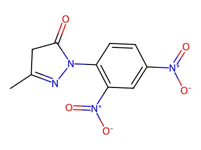 3H-Pyrazol-3-one, 2-(2,4-dinitrophenyl)-2,4-dihydro-5-methyl- structure