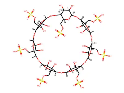 .beta.-Cyclodextrin, hydrogen sulfate, sodium salt structure