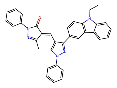 4-[[3-(9-Ethyl-9H-carbazol-3-yl)-1-phenyl-1H-pyrazol-4-yl]methylene]-2,4-dihydro-5-methyl-2-phenyl-3H-pyrazol-3-one structure