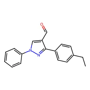 3-(4-ethylphenyl)-1-phenyl-1H-pyrazole-4-carbaldehyde structure