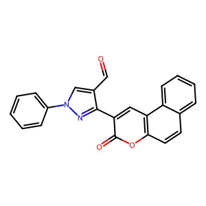 3-(3-Oxo-2-benzo[f][1]benzopyranyl)-1-phenyl-4-pyrazolecarboxaldehyde structure