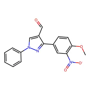 3-(4-methoxy-3-nitrophenyl)-1-phenyl-1H-pyrazole-4-carbaldehyde structure