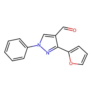 3-(furan-2-yl)-1-phenyl-1H-pyrazole-4-carbaldehyde structure