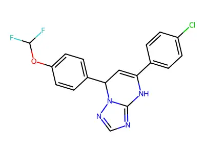 5-(4-chlorophenyl)-7-[4-(difluoromethoxy)phenyl]-4,7-dihydro[1,2,4]triazolo[1,5-a]pyrimidine structure