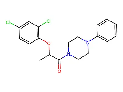 2-(2,4-Dichlorophenoxy)-1-(4-phenylpiperazin-1-yl)propan-1-one structure