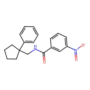 3-nitro-N-[(1-phenylcyclopentyl)methyl]benzamide structure
