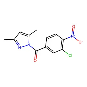 (3-Chloro-4-nitrophenyl)-(3,5-dimethylpyrazol-1-yl)methanone structure