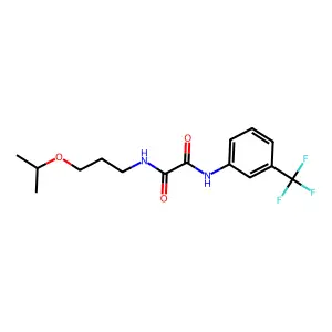 N-(3-propan-2-yloxypropyl)-N'-[3-(trifluoromethyl)phenyl]oxamide structure