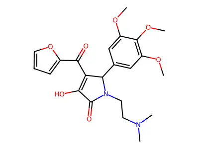 1-(2-(dimethylamino)ethyl)-4-(furan-2-carbonyl)-3-hydroxy-5-(3,4,5-trimethoxyphenyl)-1H-pyrrol-2(5H)-one structure
