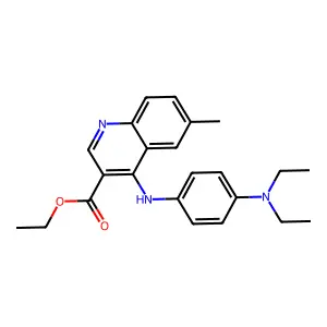Ethyl 4-((4-(diethylamino)phenyl)amino)-6-methylquinoline-3-carboxylate structure