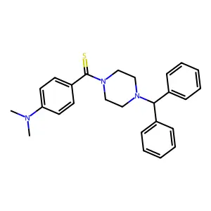 4-[4-(Diphenylmethyl)piperazine-1-carbothioyl]-N,N-dimethylaniline structure