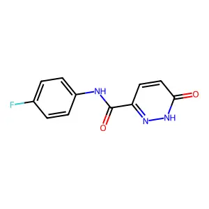 N-(4-fluorophenyl)-6-oxo-1,6-dihydropyridazine-3-carboxamide structure