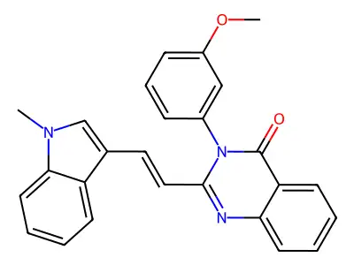 3-(3-methoxyphenyl)-2-[(E)-2-(1-methylindol-3-yl)ethenyl]quinazolin-4-one structure