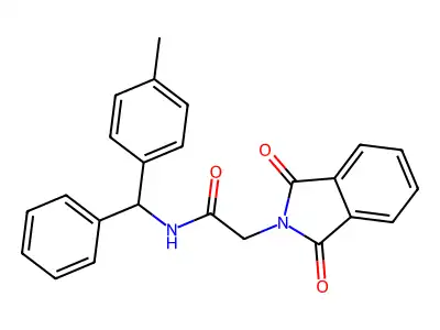 2-(1,3-dioxoisoindol-2-yl)-N-[(4-methylphenyl)-phenylmethyl]acetamide structure