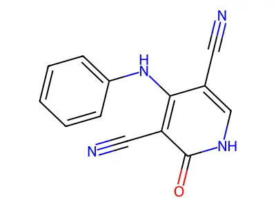 2-Oxo-4-(phenylamino)-1,2-dihydropyridine-3,5-dicarbonitrile structure