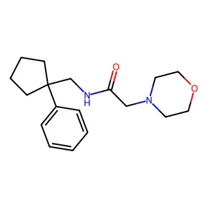 2-morpholin-4-yl-N-[(1-phenylcyclopentyl)methyl]acetamide structure