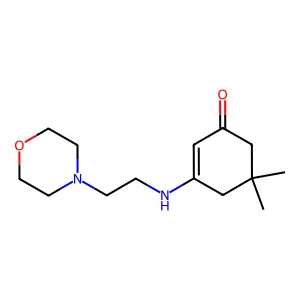 5,5-Dimethyl-3-(2-morpholin-4-ylethylamino)cyclohex-2-en-1-one structure