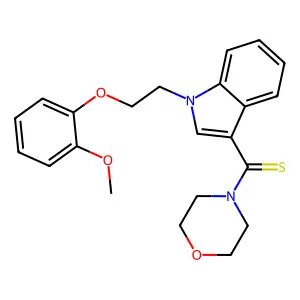 [1-[2-(2-Methoxyphenoxy)ethyl]indol-3-yl]-morpholin-4-ylmethanethione structure