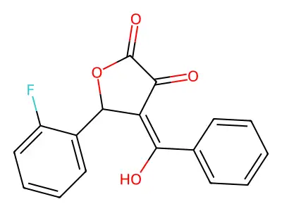 4-benzoyl-5-(2-fluorophenyl)-3-hydroxy-2(5H)-furanone structure