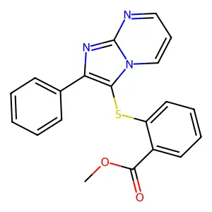 Methyl 2-[(2-phenylimidazo[1,2-a]pyrimidin-3-yl)sulfanyl]benzoate structure