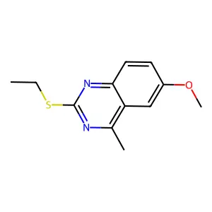 2-Ethylsulfanyl-6-methoxy-4-methyl-quinazoline structure