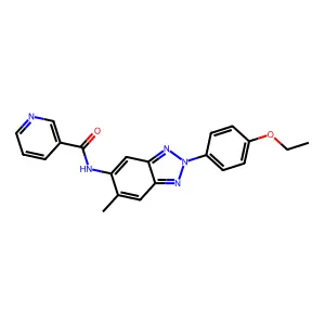 N-[2-(4-ethoxyphenyl)-6-methyl-2H-benzotriazol-5-yl]pyridine-3-carboxamide structure
