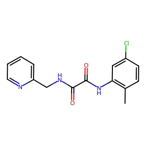 N'-(5-chloro-2-methylphenyl)-N-(pyridin-2-ylmethyl)oxamide structure