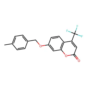 7-[(4-methylbenzyl)oxy]-4-(trifluoromethyl)-2H-chromen-2-one structure