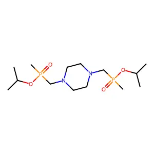 1,4-Bis[[methyl(propan-2-yloxy)phosphoryl]methyl]piperazine structure