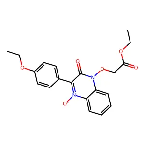 Ethyl 2-[3-(4-ethoxyphenyl)-4-oxido-2-oxoquinoxalin-4-ium-1-yl]oxyacetate structure