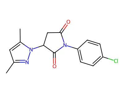 1-(4-Chlorophenyl)-3-(3,5-dimethylpyrazol-1-yl)pyrrolidine-2,5-dione structure