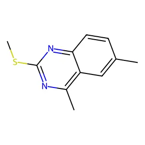 4,6-Dimethyl-2-(methylsulfanyl)quinazoline structure