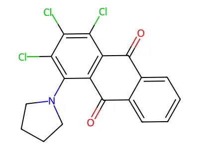 1,2,3-Trichloro-4-pyrrolidin-1-ylanthracene-9,10-dione structure