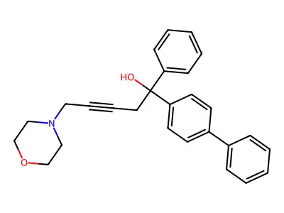 5-Morpholin-4-yl-1-phenyl-1-(4-phenylphenyl)pent-3-yn-1-ol structure
